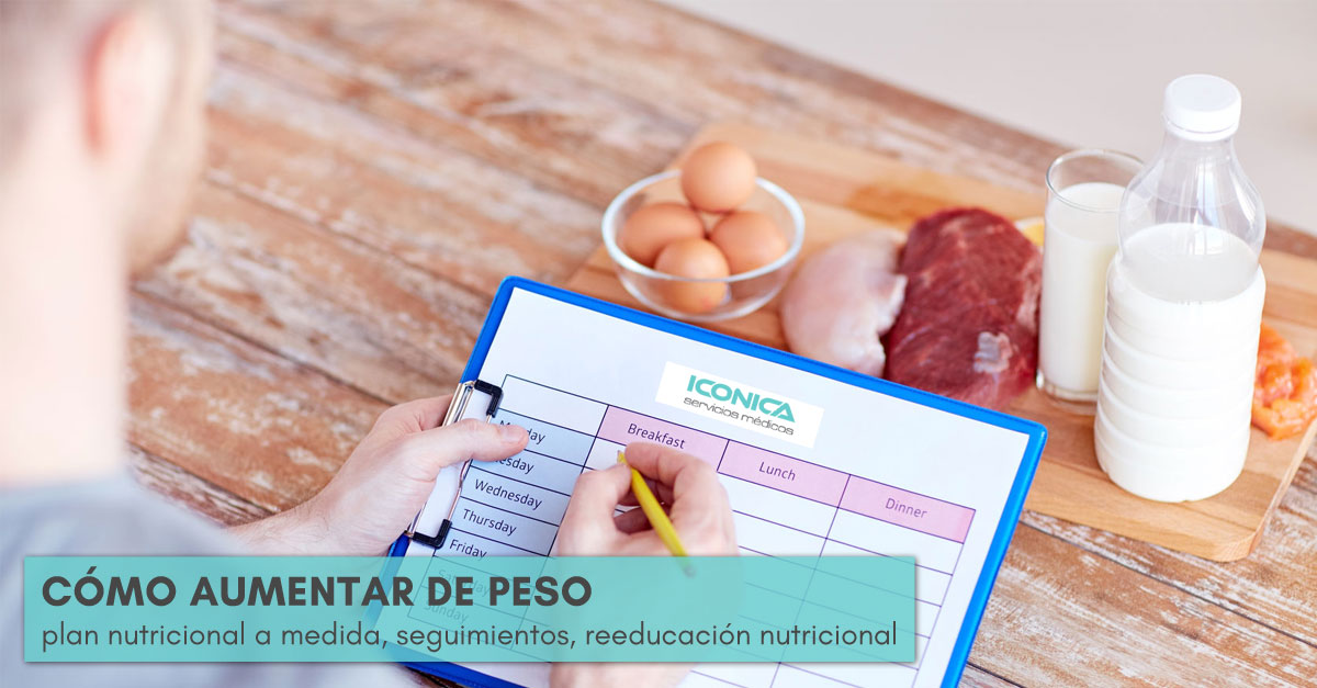 como aumentar de peso con un nutricionista en vigo